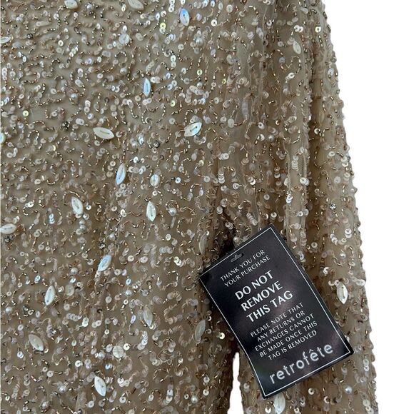 Retrofete Nikki Sequin Long Sleeve Mini Dress women’s size Medium - Picture 10 of 12